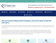 Tablet Screenshot of centralvalleyanimalhospital.com